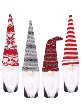 Festive Gnome Wine Bottle Cover 1 Random Pick